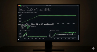 Load testing results dashboard