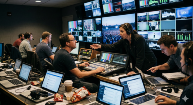 Live Event War Room Cross functional team in a live event traffic war room