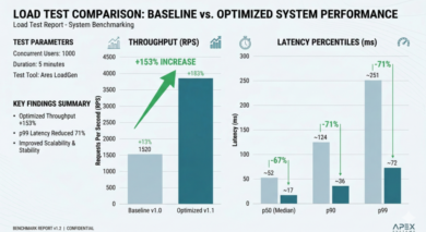 Load Test Comparison Load test comparison of baseline and optimized runs